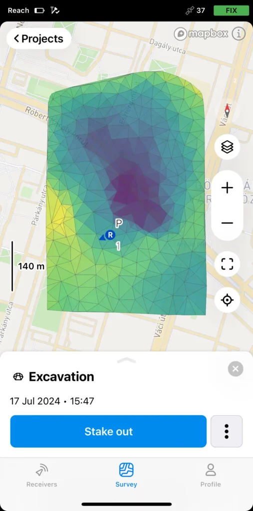 Implantation de surface avec EMLID Flow survey