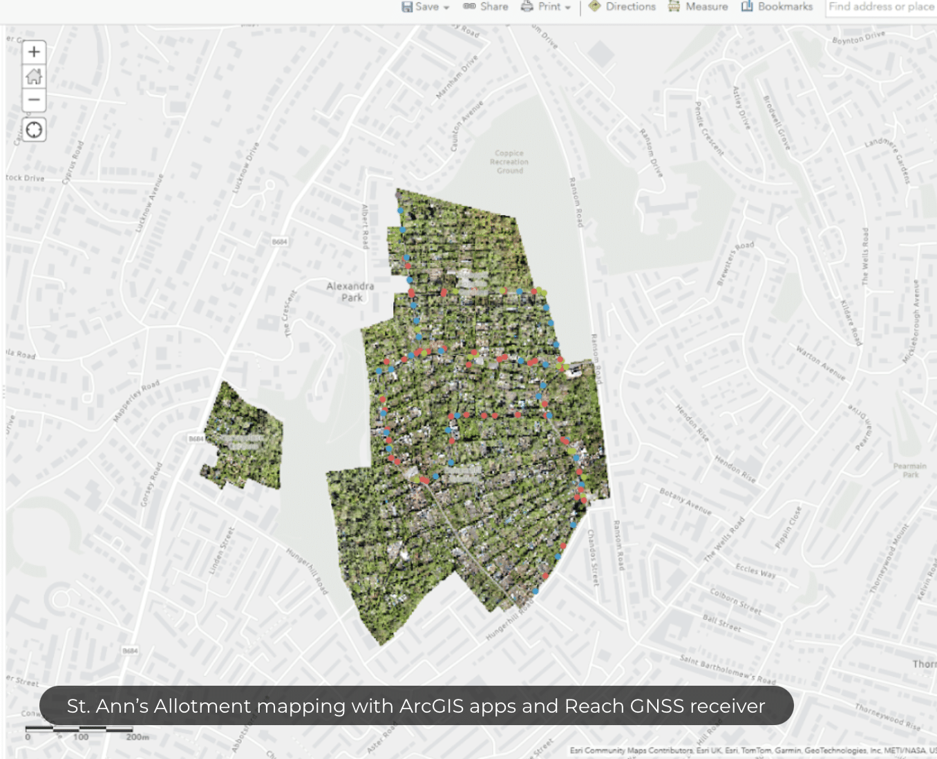 Cartographie des jardins de St. Ann avec les applications ArcGIS et le récepteur GPS Reach RS2 2/2