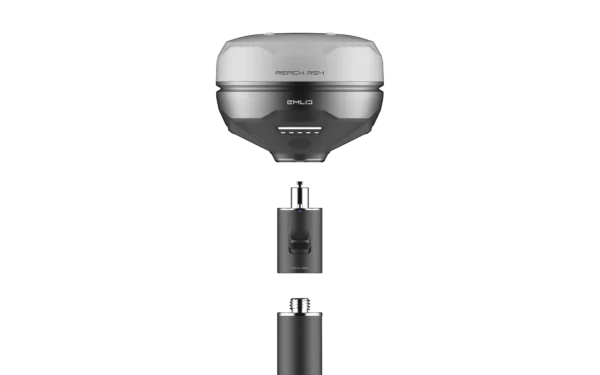 Embout fixation rapide Emlid avec Reach RS4 de face