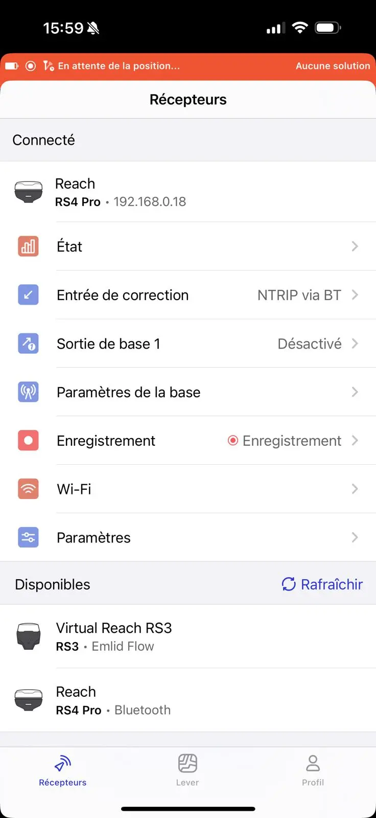 EMLID Reach application tierce NMEA