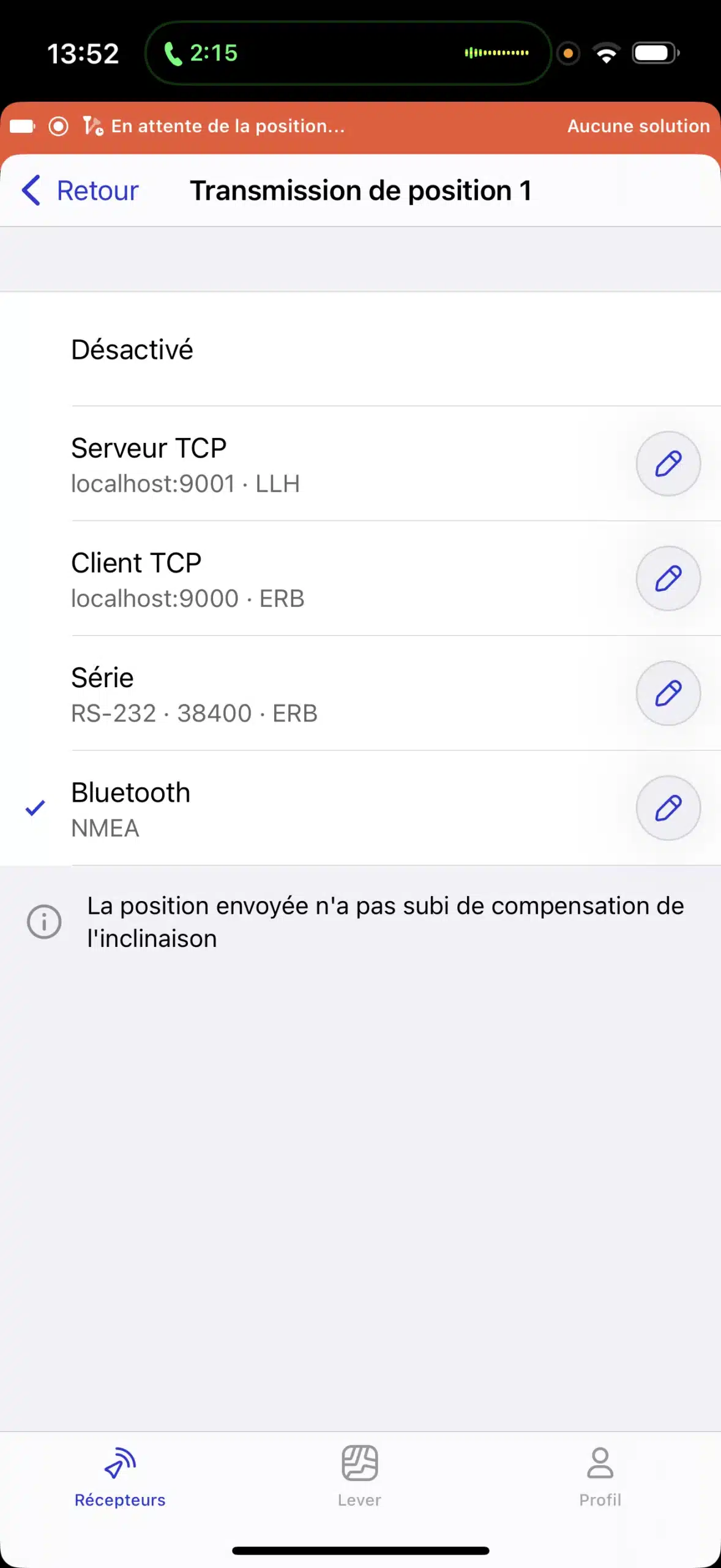 Transmission NMEA LAND2MAP