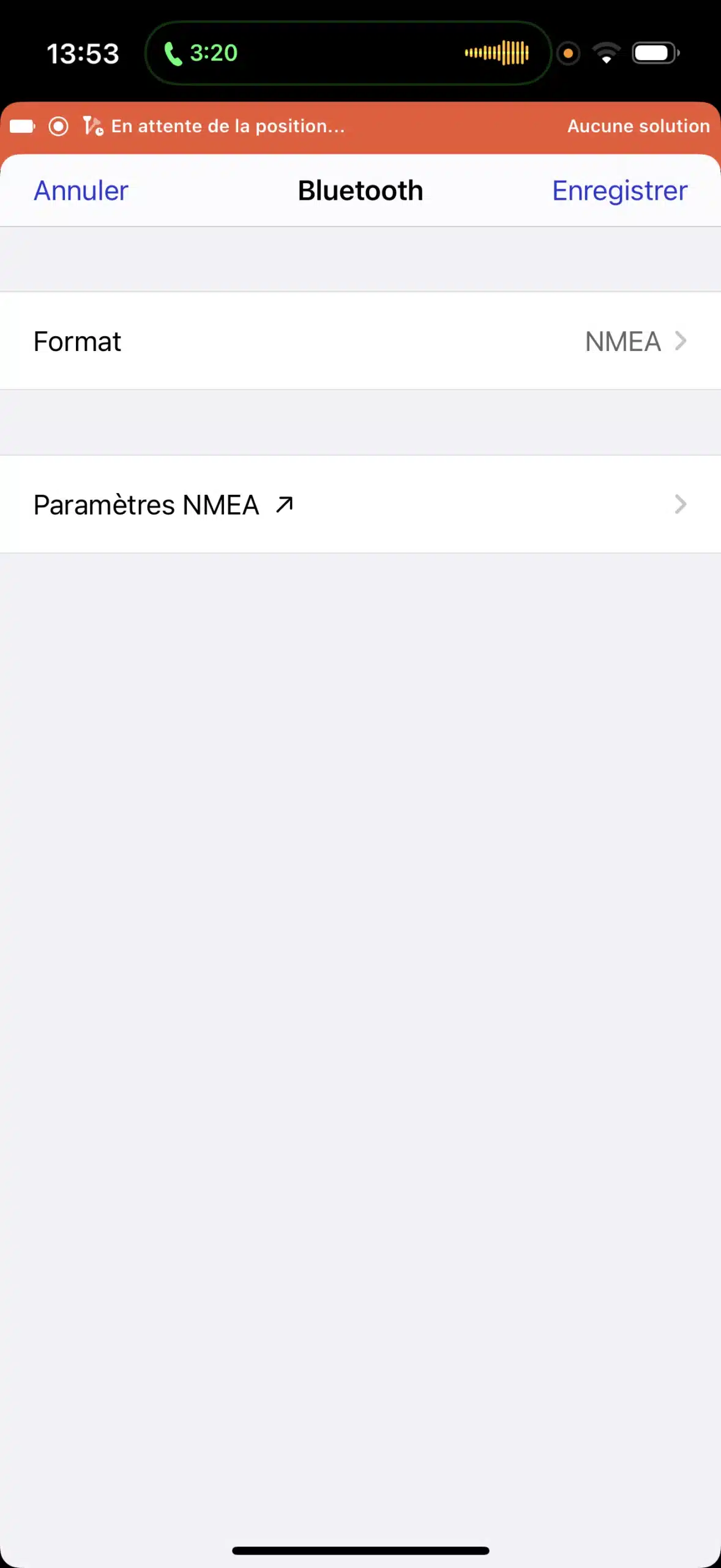 Paramètres NMEA